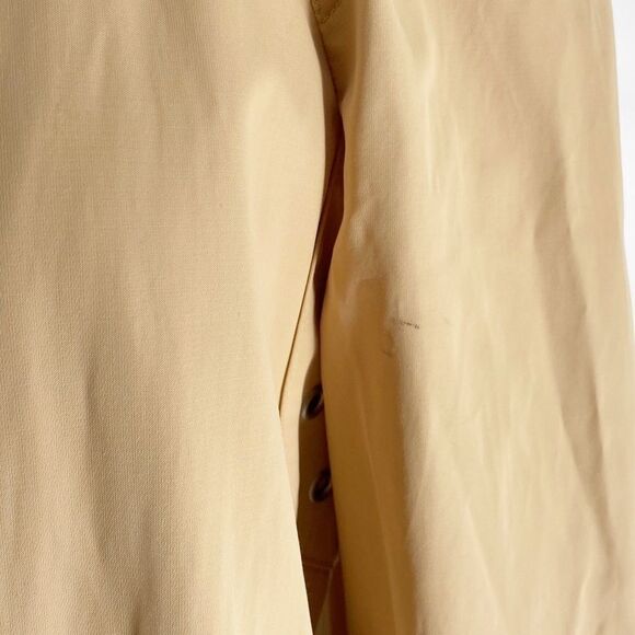 Michael Michael Kors Women’s Tan Full Button Trench Coat Size Large/XL Petite - Picture 15 of 15